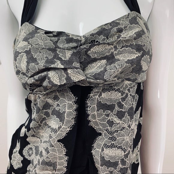 White House Black Market / Black White Halter Top - Picture 3 of 6